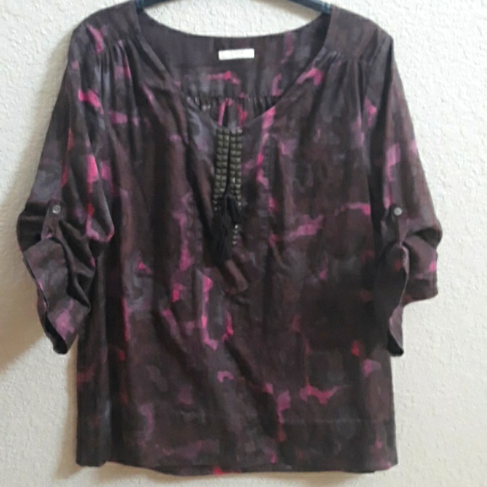 J Crew BOHO Ikat Tunic Washable Soft Cotton & Linen